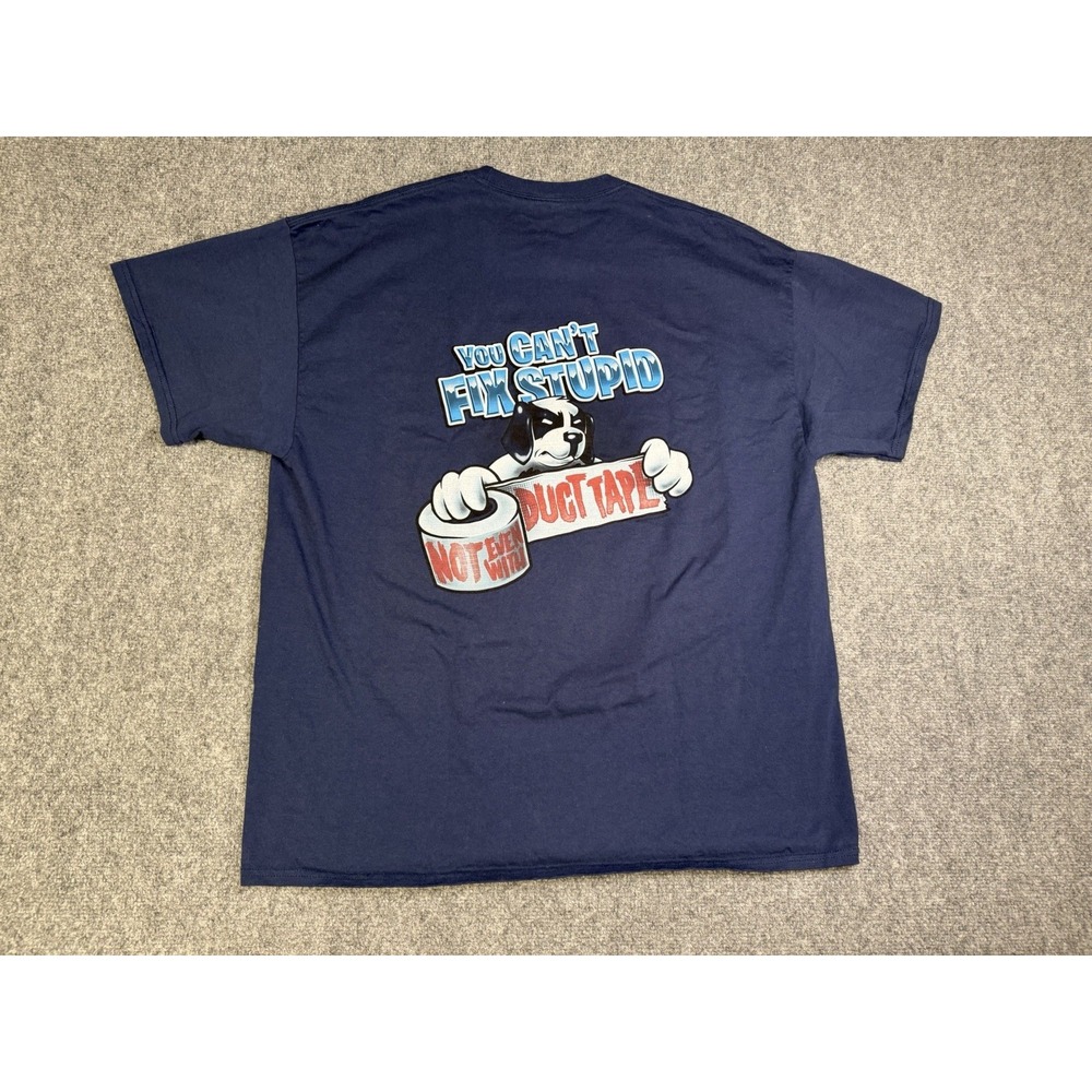 Men's Big Dogs " You Can't Fix Stupid, Not Even Duct Tape " T-Shirt Size 2XL - Picture 6 of 9